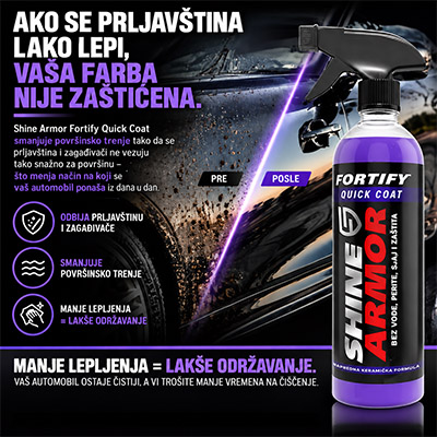 Keramička zaštita i sjaj za automobil - Shine Armor Fortify Quick Coat - Slika 2